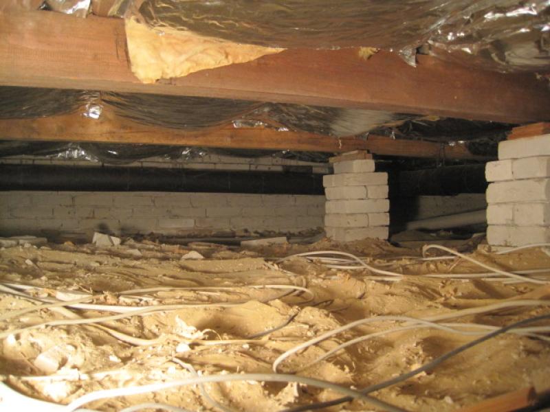 Kriechkeller ausblasen